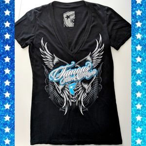 Famous S&S Deep V Neck Tee